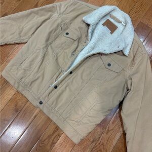 Levi’s Men's Tan Faux Sherpa-Lined Jacket